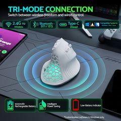 SOLAKAKA E9 Vertical Gaming Mouse (Tri-Mode)
