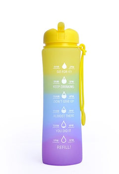 Foldable 600ml Water Bottle with Time Markers