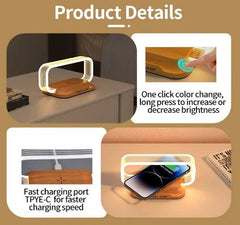 Wireless Charger Stand with LED Lamp